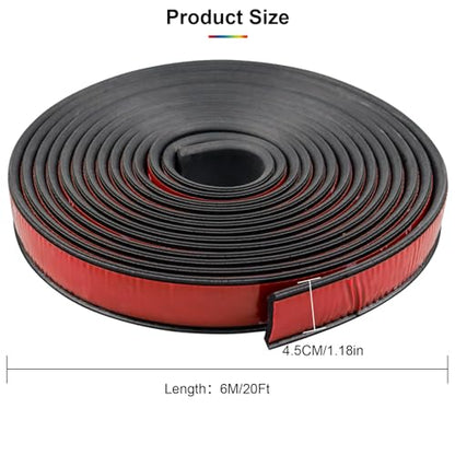 20Ft Car Wheel Arch Trim, Fender Flares Arches Wing Expander Anti-Collision Strip for Pickup SUV Fender Flare Edge Trim (4.5CM) - size: 4.5CM