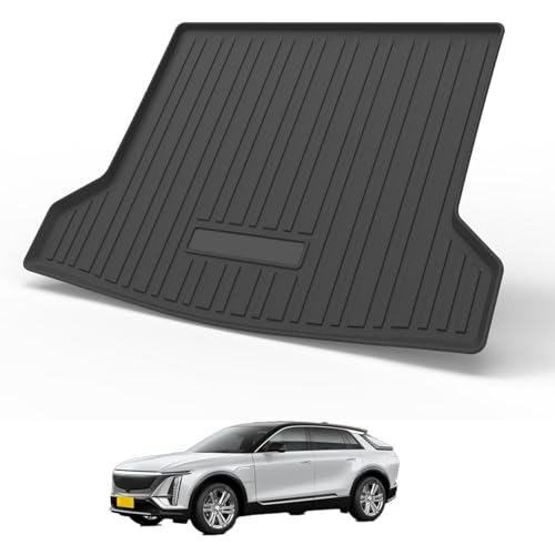 Elsetyler Custom Fit for Cargo Liner 2022-2024 2025 2026 Cadillac Lyrio - Black TPE All Weather Heavy Duty Waterproof Rear Cargo Tray Trunk Floor Mat Protector - color: 2022-2026 Cadillac Lyrio