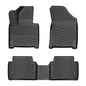 RizLiner Hyundai Santa Fe Hybrid 2024-2026 5 Seats Floor Mats 3D Custom Fit Rubber Car Mats Laser Measured Floor Liners All Weather Heavy Duty Waterproof Odorless Non-Slip TPE (Front & Rear, Black) - size: Santa Fe Hybrid 2024 - 2026
