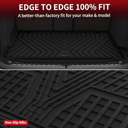 LASFIT Cargo Mat Fits for BMW X3 2024 2023 2022 2021 2020 2019 2018, Custom Fit TPE All Weather for BMW X3 M /M40i/30i/M Competition Trunk Mats Liner, Black (Don't Fit X3 30e) - size: 2) X3 2018-2024 | Cargo Liner