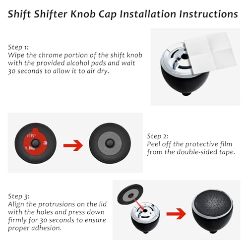 Tiga Shift Shifter Knob Cap for 2011-2020 Dodge Caravan, Chrysler Town and Country 2012 2013 2014 2015 2016 2017 2018 2019, Black (Cap ONLY)