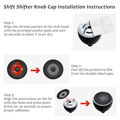 Tiga Shift Shifter Knob Cap for 2011-2020 Dodge Caravan, Chrysler Town and Country 2012 2013 2014 2015 2016 2017 2018 2019, Black (Cap ONLY)