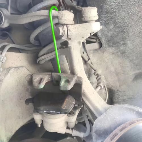 2PCS Car Brake Caliper Hooks, Vehicle Caliper Hangers with Rubber Caps, S-Shaped Automotive Accessories for Braking, Axle, Bearing, Suspension Work for SUV, Truck, RV（Green/2PCS） - color: Green, size: 2PCS