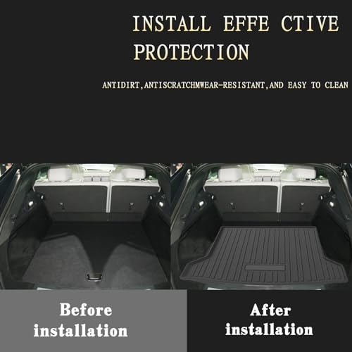 Elsetyler Custom Fit for Cargo Liner 2022-2024 2025 2026 Cadillac Lyrio - Black TPE All Weather Heavy Duty Waterproof Rear Cargo Tray Trunk Floor Mat Protector - color: 2022-2026 Cadillac Lyrio