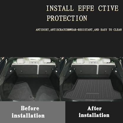 Elsetyler Custom Fit for Cargo Liner 2022-2024 2025 2026 Cadillac Lyrio - Black TPE All Weather Heavy Duty Waterproof Rear Cargo Tray Trunk Floor Mat Protector - color: 2022-2026 Cadillac Lyrio