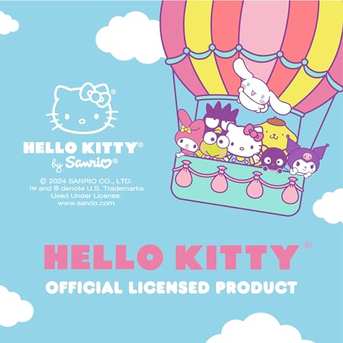 Hello Kitty Steering Wheel Cover, Official Sanrio Car Steering Wheel Cover with Universal Size 14.5-15.5, Cute Steering Wheel Cover for Women, Hello Kitty Car Accessories (Lavender Print) - style: Hello Kitty Lavender Doodle