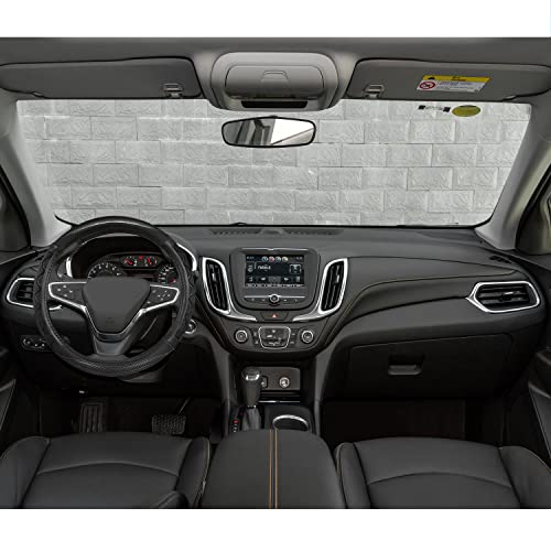 GIANT PANDA Steering Wheel Cover for Chevy Silverado - Car Steering Wheel Cover for Chevrolet Colorado Tahoe - Gray - color: A-Black+Gray