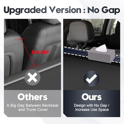 Powerty Cargo Cover for 2025 2026 Chevy Equinox & GMC Terrain Accessories Trunk Cover Retractable Trunk Shielding Shade Cargo Luggage Cover with Storage Cargo Net No Gap - size: 6) Chevy Equinox & GMC Terrain | 2025-2026