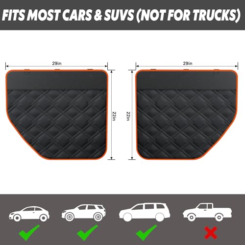 Dog Car Door Protector: 20% Larger Designed for Sedans, Family Cars and Small SUVs, 2 Packs [Left + Right] Thickened Waterproof Door Protector from Dog Scratching - size: Fit for Sedan/Family Car/Small SUV