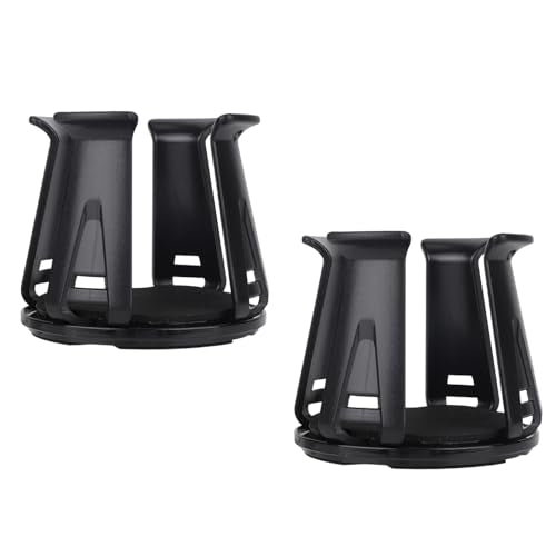 2pcs Car Cup Holders Insert, Self-Adhesive Automotive Cupholder Wiggle Free Design Easy to Use Automotive Interior Accessories for Fixing Water Cups and Drinks (Black)