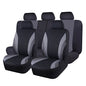 CAR PASS Line Rider Sporty Cloth 11PCS Universal Fit Car Seat Cover -100% Breathable with 5mm Composite Sponge Inside,Airbag Compatible,3zipper Bench(Full Set, Black and Gray) - color: Black and Gray, size: Full Set