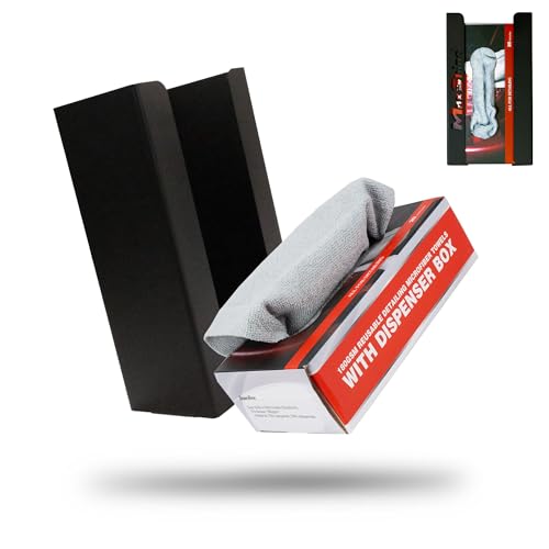 Maxshine Universal Metal Glove Box Holder & Microfiber Detailing Towels Set – Organizes Gloves, Towels, Wipes & Tissues in Garage or Workspace – Premium Auto Detailing Supplies & Accessories - style: Holder + Towels