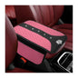 Bling Crown Car Center Console Cover, Crystal Leather Auto Armrest Box Cushion with 2 Storage Bags, Universal Crown Middle Console Cover Arm Rest Protector for Most Vehicles (Pink) - color: Pink