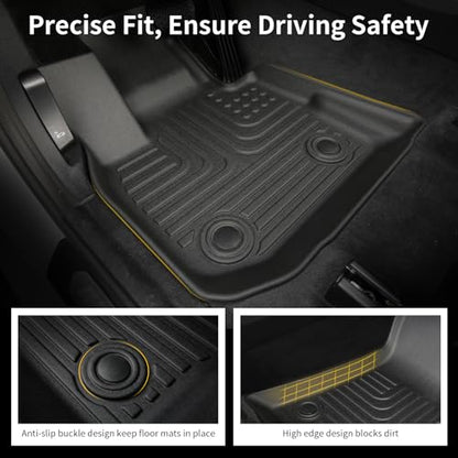 Floor Mats & Cargo Liner & Backrest Mat for 2025 2026 Nissan Kicks SV/SR (Not for S), All Weather Automotive TPE Floor Liners Set Anti-Slip Waterproof Accessories