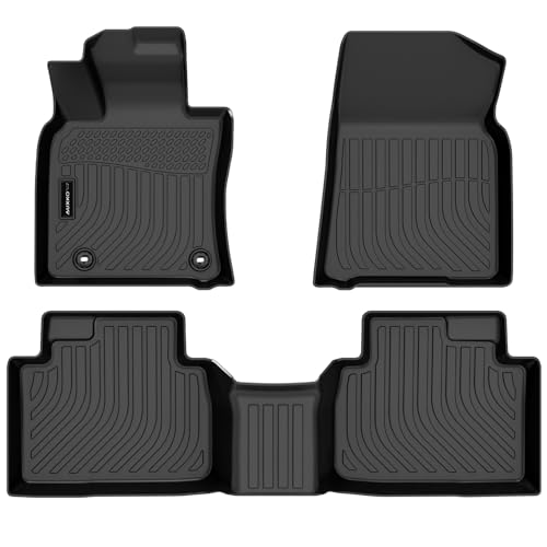 Auxko All Weather Floor Mats Fit for Toyota Camry Hybrid 2018-2024 TPE Rubber Liners Set Camry Hybrid Accessories All Season Guard Odorless Anti-Slip Floor Mats 2 Row - size: camry hybrid|2018-2024|floor mats