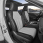RAV4 Full Coverage Car Seat Covers for Toyota RAV4 2019-2025 Gas LE XLE XLE Premium Limited, Custom Fit Faux Leather Seat Covers Full Set, Water-Resistant Automotive Seat Protectors-Black Gray