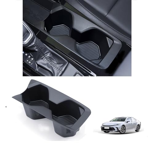 Cup Holder Insert Fit for Toyota Camry 2025 2026 Accessories Center Console Cup Holder Armrest Front Drink Holder Protection Organizer Interior Decoration for 9th Gen Camry XSE/XLE/SE/LE, Black - size: for Toyota Camry 2025 2026