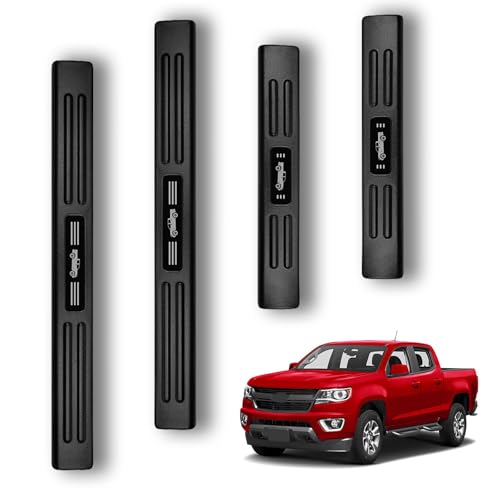 4PCS Car Door Edge Guards Door Sill Protector for Chevy Colorado & GMC Canyon 2015-2022 Accessories ABS Plastic Material Matte Black Car Door Threshold Protection - size: for Chevy 2015-2022 Colorado