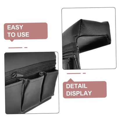 Luxshiny Car Armrest Organizer Multi Functional Door Storage Support Luxurious Cushion for Car Interior Convenient Phone Key Holder Easy to Clean Design