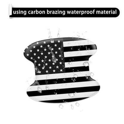 UGSHY Pack of 4 Car Handle Protector, Universal Car Door Handle Sticker, Anti Scratch Paint Protector, Automotive Exterior Accessories, for Cars Trucks SUVs (American Flag Black)