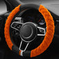 Universal Car Steering Wheel Cover Fluffy Winter Plush Steering Wheel Cover (A-Orange), gx0117