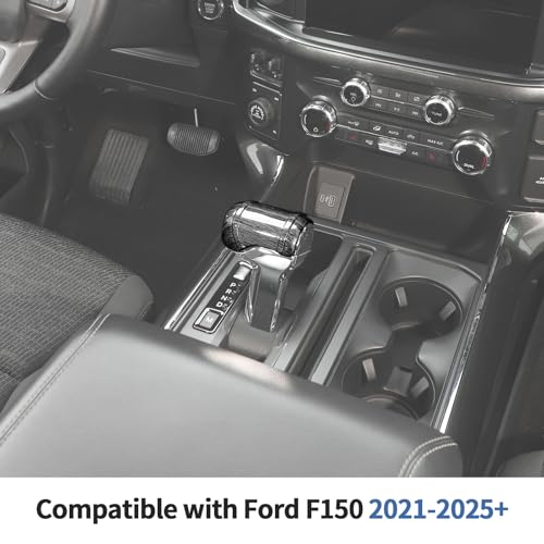 Gear Shift Knob Cover Stick Shifter Cap Cover Compatible with Ford F150 2021-2025+(Bronze) - color: Bronze