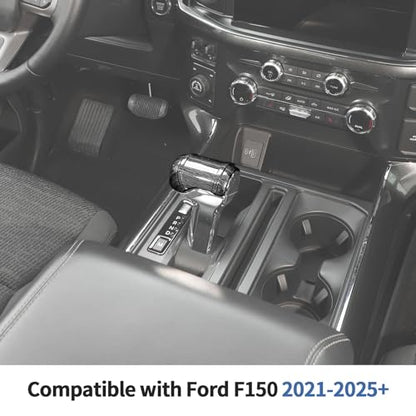 Gear Shift Knob Cover Stick Shifter Cap Cover Compatible with Ford F150 2021-2025+(Bronze) - color: Bronze