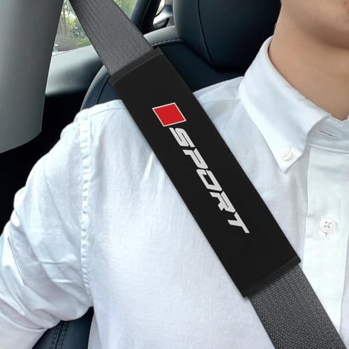 Car Seat Belt Covers, Soft Seat Belt Shoulder Guard, Breathable Seatbelt Shoulder Strap Cushion Pad for Comfortable Driving, Universal Car Interior Accessories for Most Cars Trucks SUV (Black) - color: Black