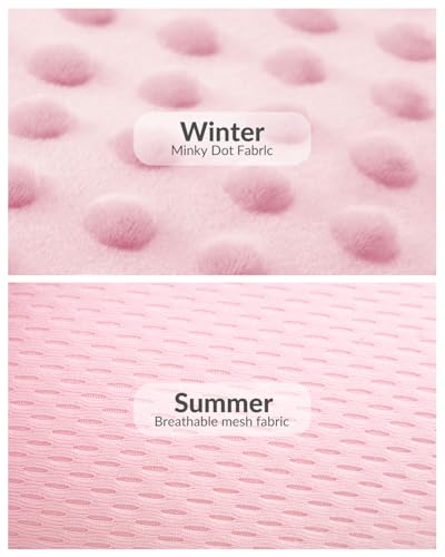 Generic Infant Insert Compatible with Mamaroo Swing & Graco Swing and Infant Car Seat, Newborn Insert Baby Head Body Support, Reversible Design, Breathable Soft Fabric, 1Pcs - Dots, Pink - color: Dots, Pink