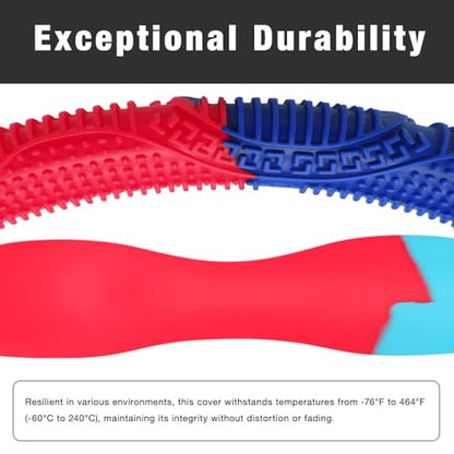SEGADEN Massage Grip Soft Silicone Car Steering Wheel Cover Universal Anti-Slip Design 13-16 inch Protective Case Three Color Matching - color: Three Color Matching
