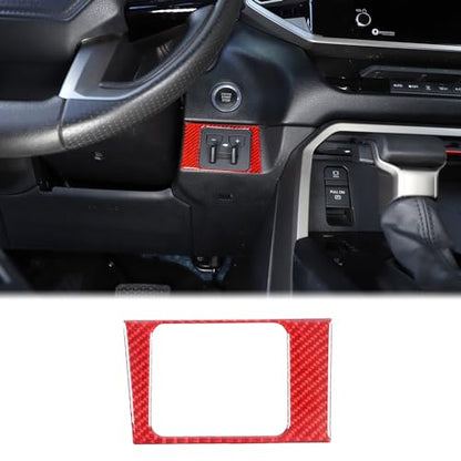 Car Center Control Brake Gain Switch Decorative Frame Sticker Compatible with Toyota Tundra/Sequoia 2022-2024 Real Carbon Fiber Brake Gain Switch Panel Protect Cover Trim Sticker Interior Accessories - size: Brake Gain Switch Trim
