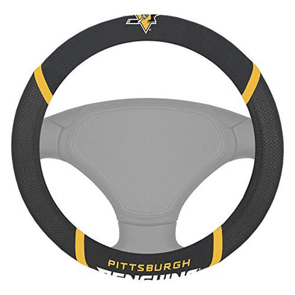 FANMATS NHL Unisex-Adult Steering Wheel Cover - color: Black