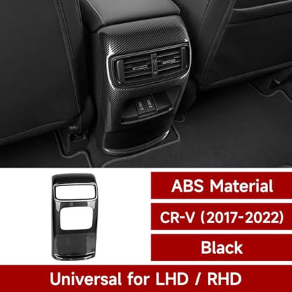 Rear Air Vent Outlet Decals for Honda CR-V 2017 2018 2019 2020 2021 2022 Accessories CRV ABS Carbon Fiber Interior Stickers - color: Rear Air Vent Outlet