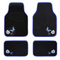 CAR PASS Universal Fit Embroidery Butterfly and Flower Car Floor Mats, Blue Car Floor Mats Fit 95% Automotive,SUVS,Sedan,Vans,for Women,Girly,Set of 4 (Black with Blue) - color: Blue Butterfly and Flower