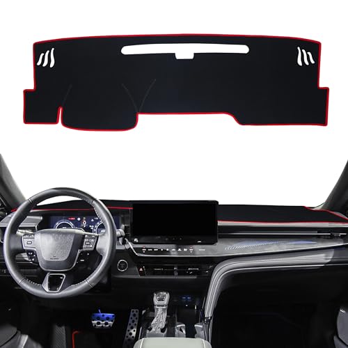 Dashboard Cover for 2025 2026 Toyota Camry Accessories Dash Cover Mat No Glare Sunshade UV Rays Carpet Protector Pad Without HUD, Red Trim - color: Red, size: 2025-2026