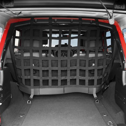 Dog Car Net Barrier Pet Barrier for 2007-2025 Jeep Wrangler JK JL 4 Door Accessories Safely with Children & Pet Trunk Cargo Isolation Liner Divider