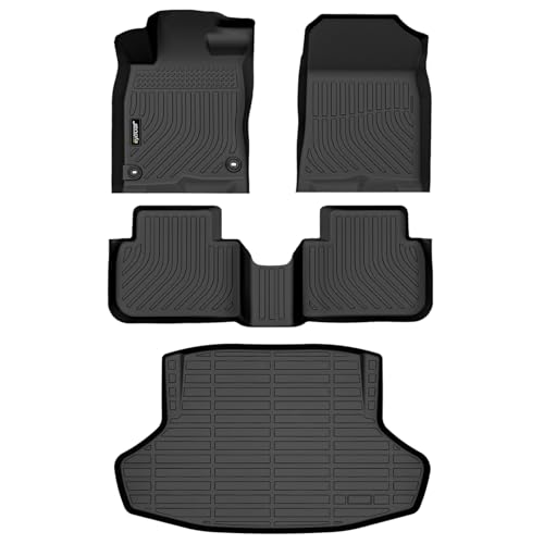 Jenofa-Car Floor Mats for 2022-2026 Honda Civic Only Sedan LX/Sport/EX/Touring/Si Sedan (Not for Hatchback/Type R) Cargo Mat All Weather Mat Waterproof Floor Liners Custom Accessories - style: 4|For civic|2022-2026|Set