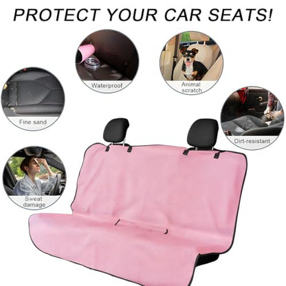 DXNQ Car Towel Seat Cover, Waterproof Sweating Non-Slip Premium Soft Towel Carseat Protector, Universal Machine Washable Car Truck SUV Front Seat Cover for Gym Workout Beach Hiking (Pink, Rear) - color: Pink, 1pc, Rear
