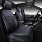 CAR PASS 2Pack Front Car Seat Covers Leather Memory Foam Water Proof Seat Protector Universal Fit for Cars SUVs Trucks Most Vehicles, 3D Foam Rhombus Sideless, Airbag Compatible Non-Slip, 2 Pcs Black