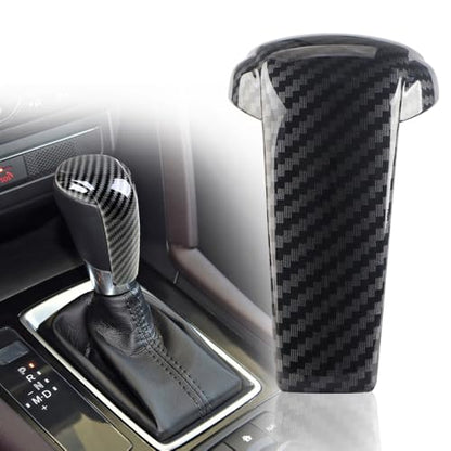 Car Interior Gear Shift Knob Cover Accessories for Mazda CX-5 3 6 CX-3 CX-9 2014-2023 Auto Trim Protector Cap-Carbon Fiber Grain