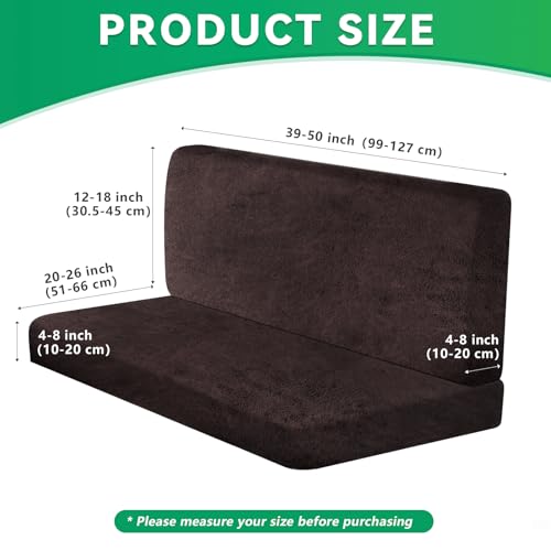 Leather Like RV Dinette Cushion Covers, RV Booth Seat Cover Stretchable Camper Cushion Couch Covers Washable Slipcovers for RV Camper Car Bench (1 Backrest Cover & 1 Bench Cover, 06Chocolate) - color: 06chocolate, size: 1 Bench Cover & 1 Backrest Cover