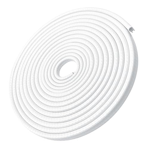 MYFAMIREA16.4 Ft(5M) Car Door Edge Guards U Shape Edge Trim Rubber Seal Protector Rubber Car Door Protector Car Protection Door Edge Anti-Collision Rubber Clips Fit for Most Car - color: White, size: 16.4FT