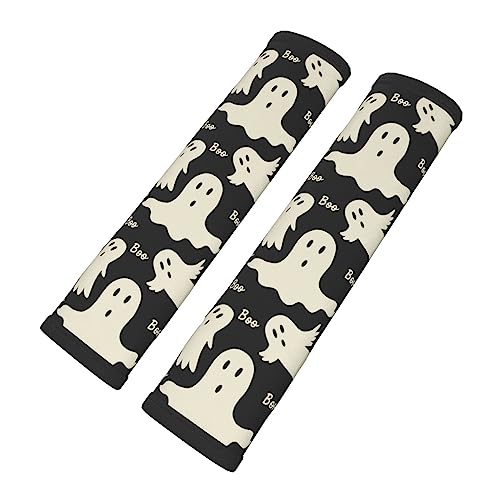 Stylish Ghost Pattern Seat Belt Covers Soft Comfortable Shoulder Strap Pads for Adults Universal Car Accessories - Pack of 2 - color: Ghost Pattern