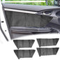 4PCS Door Panel Cover Compatible with Honda Civic 2016-2021 Front and Back Vinyl Leather Insert Cards Protector Trim Black (Only Leather Part)