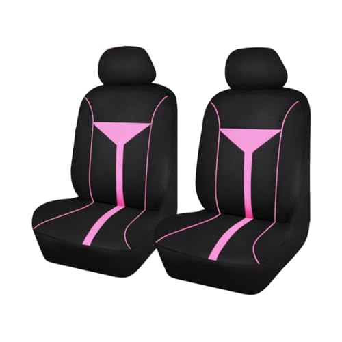 Zpana Car Seat Covers for Front Seats, Breathable Washable Dustproof, Vehicle Seat Protector Accessories (Pink) - color: Pink, size: Front Set