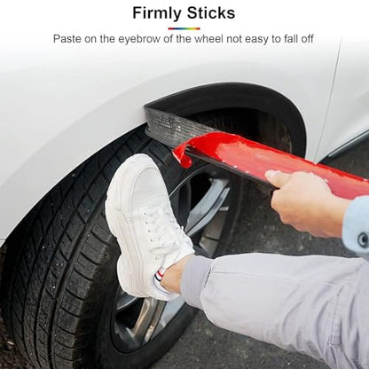 20Ft Car Wheel Arch Trim, Fender Flares Arches Wing Expander Anti-Collision Strip for Pickup SUV Fender Flare Edge Trim (4.5CM) - size: 4.5CM