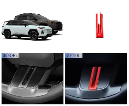 U-Shaped Below Trim Strips Compatible with Toyota New RAV4 2026 2027+ Car Accessories ABS 1PCS(Red) - color: Red