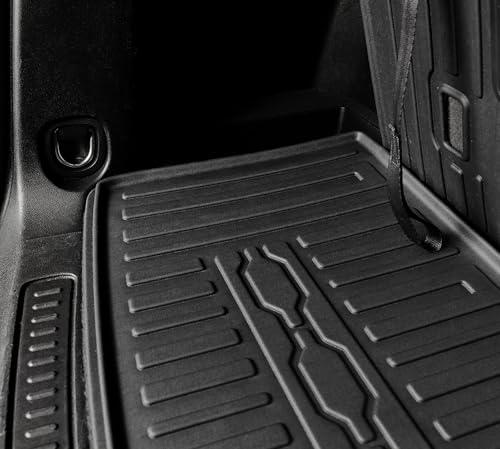 Cargo Mat Backrest Mats 2-in-1 Design for 2017-2023 GMC Acadia 6/7 Seats Accessories, All-Weather TPE Trunk Mat Cargo Liner Protector SLE/SLT/AT4/DENALI(Cargo Mat with Backrest Mats)