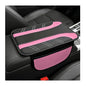 Car Center Console Cover, Leather Auto Arm Rest Protector Cushion with 2 Side Storage Bags, Universal Armrest Cushion Pad Middle Console Cover for SUVs Sedans Trucks (Pink) - color: Pink