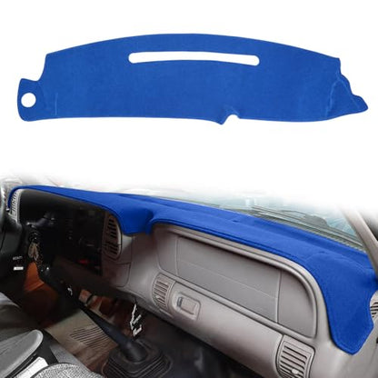 Dash Cover Custom Fit for 1997-2000 Chevy Chevrolet/GMC C1500 C2500 C3500 K1500 K2500 K3500, 1997-1999 GMC Yukon/Chevy Tahoe, 1999-2000 Cadillac Escalade,Dashboard Cover Mat Pad (Blue) - color: Blue